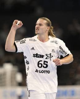 Foto : Torjubrl Lukas Nilsson Kiel Handball - 1. Bundesliga , Pokalspiel am Mi. 17.10.2018 THW Kiel - DHfK Leipzig
