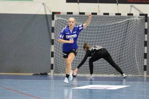 Torjubel bei Angela Steenbakkers (HSG Blomberg-Lippe 13), HSG Blomberg-Lippe vs Thueringer HC, Handball, 1. Frauen Bundesliga, 17.10.2018, HSG Blomberg-Lippe vs Thueringer HC, Handball, 1. Bundesliga Frauen, 17.10.2018 Blomberg Copyright: xEIBNER JanxStrohdiekx EP_JSK