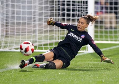 VfL vs Atletico Madrid, CL Wolfsburg, Deutschland. 17.10.2018, FUßBALL - VfL Wolfsburg vs Atletico Madrid, Champions League, Achtelfinale, Saison 2015-2016, Volkswagen Arena. Bild zeigt: Torfrau Dolores Gallardo (Atletico Madrid) Wolfsburg