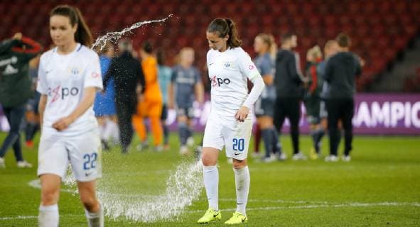 17.10.2018 Stadion Letzigrund Zürich , SCHWEIZ , Saison 2018 2019 Frauen UEFA Womens Champions League Hinspiel FC Zürich Frauen - FC Bayern München Fabienne Humm (FCZ Frauen) entäuscht