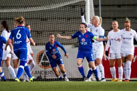Fußball, Damen CL, FC Rosengard - Slavia Prag 181018 Slavia Prag jublar efter 1-0 under fotbollsmatchen i Champions League mellan Rosengard och Slavia Prag den 18 oktober 2018 i Malmö. Copyright: AvdoxBilkanovic BB181018AB002
