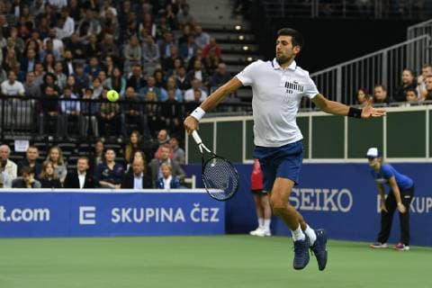 Novak Djokovic of Serbia is seen during the farewell party of Czech tennis player Radek Stepanek ending his career in Prague, Czech Republic, October 18, 2018. (CTKxPhoto MichalxKamaryt). CTKPhotoP201810180955001  _KMT3187