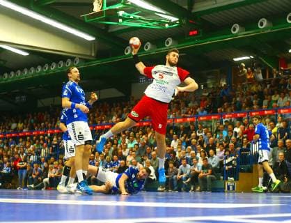 Jan Brosch (Hamm) Handball 2.Liga 2018 19 EHV Aue - ASV Hamm-Westfalen 26:26 am 18.10.2018 EHV Aue - ASV Hamm-Westfalen