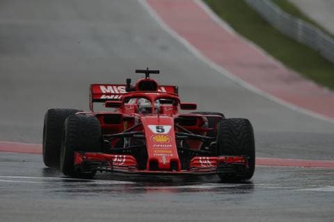 Photo4 LaPresse 19 10 2018 Austin, USA Grand Prix Formula One USA 2018 In the pic: free Practice 1, Sebastian Vettel (GER) Scuderia Ferrari SF71H out of the track  Copyright: xPhoto4 LaPressex