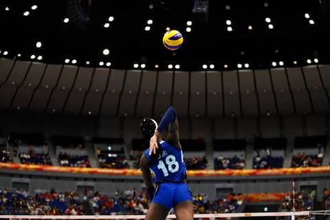 Paola Ogechi Egonu (ITA), OCTOBER 19, 2018 - Volleyball : FIVB Volleyball Women s World Championship WM Weltmeisterschaft Japan 2018 Final Round Semi-final match between China 2-3 Italy at Yokohama Arena in Kanagawa, Japan. NOxTHIRDxPARTYxSALES.  (88372261)