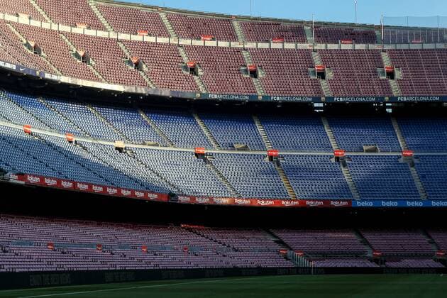 FuÃŸball, Stadiongeschichte FC Barcelona 20th October 2018, Camp Nou, Barcelona, Spain; La Liga football, Barcelona versus Sevilla; Empty Camp Nou stadium before the match  ActionPlus12071600 PedroxSalado