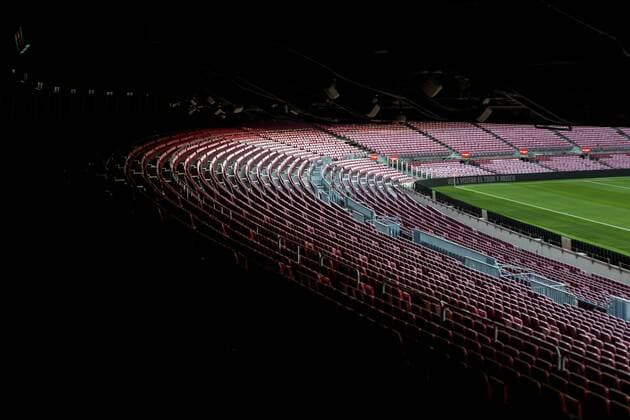 FuÃŸball, Stadiongeschichte FC Barcelona 20th October 2018, Camp Nou, Barcelona, Spain; La Liga football, Barcelona versus Sevilla; Empty stands at Camp Nou stadium before the start  ActionPlus12071602 PedroxSalado