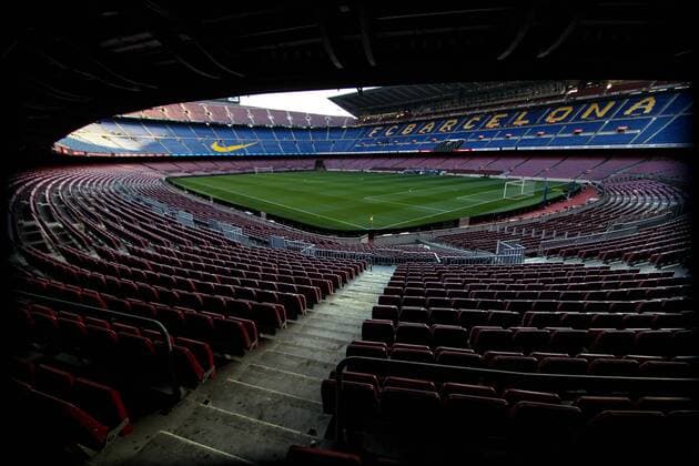 20th October 2018, Camp Nou, Barcelona, Spain; La Liga football, Barcelona versus Sevilla; Empty stands at Camp Nou stadium before the match  ActionPlus12071604 PedroxSalado