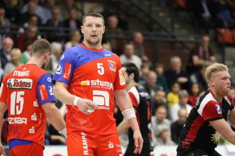 Romas Kirveliavicius (HBW Balingen-Weilstetten 5), TuS N-Luebbecke vs HBW Balingen-Weilstetten, Handball, 2. Bundesliga, 20.10.2018, TuS N-Luebbecke vs HBW Balingen-Weilstetten, Handball, 2. Bundesliga, 20.10.2018 Luebbecke Copyright: xEIBNER JanxStrohdiekx EP_JSK