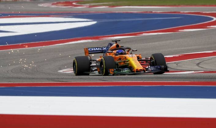 Motorsports: FIA Formula One World Championship WM Weltmeisterschaft 2018; Grand Prix; United States, FORMULA 1 PIRELLI 2018 UNITED STATES GRAND PRIX , Circuit of The Americas 14 Fernando Alonso (ESP, McLaren-Renault), Austin United States