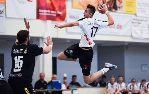 20.10.2018, xpsx, Handball A-Jugend 1.Bundesliga, HSG Hanau - HSC Coburg v.l. Nils Wendel (Coburg), Tarek Marschall (Hanau) Hanau Hessen Deutschland (DEU)