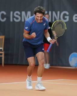 Filippo Baldi (ITA) macht die Faust und jubelt,Jubel,Freude,Emotion, Finale, Endspiel Tennis - Wolffkran Open - ATP Tennis Herren Challenger - TC Ismaning - Ismaning - Bavaria - Germany - 21 October 2018. Copyright: xJuergenxHasenkopfx