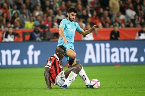09 MARIO BALOTELLI (NICE) - 08 MORGAN SANSON (OM) FOOTBALL : Nice vs Marseille - Ligue 1 Conforama - 21 10 2018 FEP Panoramic 