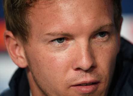 22.10.2018, xmeix, Fussball UEFA Champions League, Pressekonferenz Abschlusstraining TSG 1899 Hoffenheim - Olympique Lyon, emspor, v.l. Hoffenheims Trainer Julian Nagelsmann DFL DFB REGULATIONS PROHIBIT ANY USE OF PHOTOGRAPHS as IMAGE SEQUENCES and or QUASI-VIDEO Sinsheim