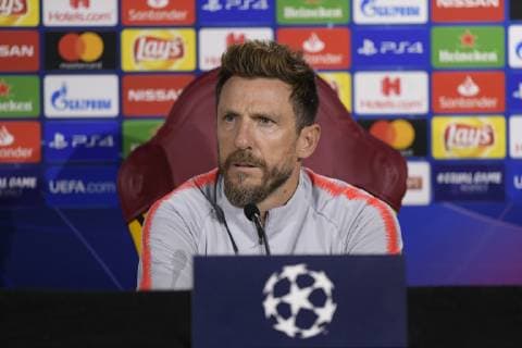 Photo Luciano Rossi AS Roma LaPresse22 10 2018 Roma (Italia SoccerPress CoferenceIn the pic: Eusebio Di FrancescoTrigoria Roma  Copyright: xLucianoxRossi ASxRoma LaPresse Lx