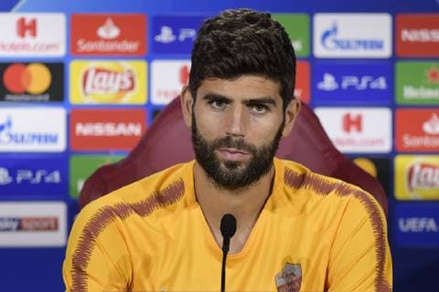 Photo Luciano Rossi AS Roma LaPresse22 10 2018 Roma (Italia SoccerPress CoferenceIn the pic: Federico FazioTrigoria Roma  Copyright: xLucianoxRossi ASxRoma LaPresse Lx