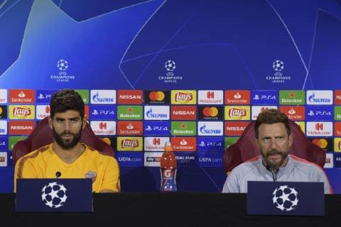 Photo Luciano Rossi AS Roma LaPresse22 10 2018 Roma (Italia SoccerPress CoferenceIn the pic: Federico Fazio, Eusebio Di FrancescoTrigoria Roma  Copyright: xLucianoxRossi ASxRoma LaPresse Lx