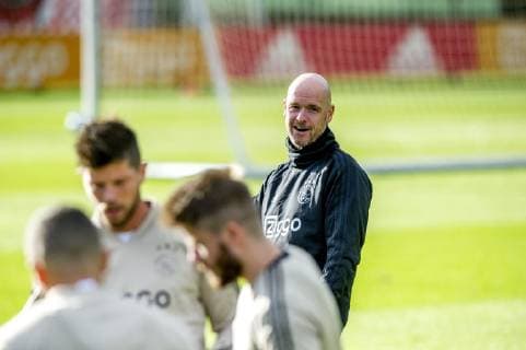 22-10-2018 VOETBAL: TRAINING EN PERSCONFERENTIE AJAX: AMSTERDAM Erik ten Hag, trainer Ajax Foto: SCS Michel Utrecht xVIxVIxImagesx xSoenarxChamidxsportfotografiexIVx 12532056