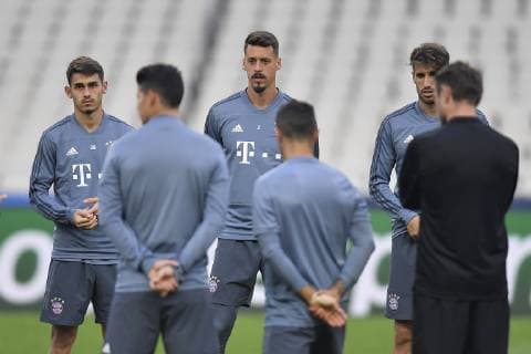 Bayern Munchen, official traininga Bayern Munchen s Sandro Wagner in action during the official training of Bayern Munchen one day before the game for UEFA Champions League against AEK Athens, on Olimpic Stadium, Athens, Greece, 22 October 2018 Copyright: xAlexxNicodimx