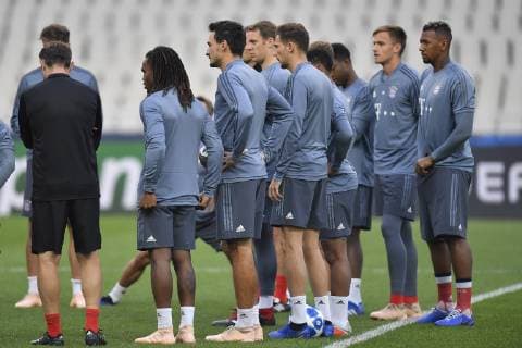Bayern Munchen, official traininga Bayern Munchen s Jerome Boateng in action during the official training of Bayern Munchen one day before the game for UEFA Champions League against AEK Athens, on Olimpic Stadium, Athens, Greece, 22 October 2018 Copyright: xAlexxNicodimx