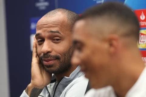 Monaco s head coach Thierry Henry pictured during a press conference PK Pressekonferenz of French club AS Monaco, Tuesday 23 October 2018 in Brugge. Tomorrow Belgian soccer team Club Brugge KV will meet French club AS Monaco on day three the UEFA Champions League, in group A. BRUNOxFAHY  x05453435x
