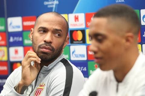 Monaco s head coach Thierry Henry pictured during a press conference PK Pressekonferenz of French club AS Monaco, Tuesday 23 October 2018 in Brugge. Tomorrow Belgian soccer team Club Brugge KV will meet French club AS Monaco on day three the UEFA Champions League, in group A. BRUNOxFAHY  x05453437x