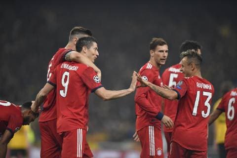 AEK Athens v Bayern Munchen Robert Lewandovski celebrates after scores during the UEFA Champions League Group E football match between AEK Athens v Bayern Munchen at OAKA Stadium in Athens, Greece on October 23, 2018 Copyright: xAlexxNicodimx