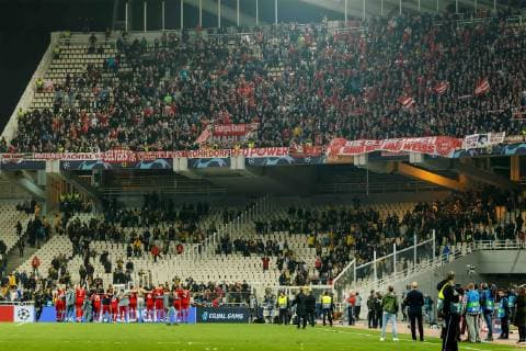 Griechenland, Athen 22.10.2018, UEFA Champions League - 2018 19 Season, Vorrunde, Gruppenphase - Gruppe E - 3. Spieltag, AEK Athen - FC Bayern Muenchen, Bayern schlussjubel ( DeFodi048