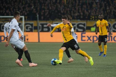Fussball UCL - BSC Young Boys - FC Valencia Bern, 23.10.2018, Fussball Uefa Championsleague, Saison 2018 2019, BSC Young Boys - FC Valencia, Christian Fasnacht (YB).