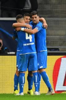 23.10.2018, xfux, Fussball UEFA Champions League, TSG 1899 Hoffenheim - Olympique Lyon, emspor, v.l. Andrej Kramaric (TSG 1899 Hoffenheim) Torjubel, Goal celebration, celebrate the goal zum 1:1 Sinsheim