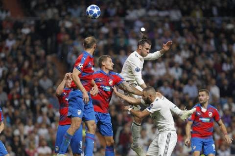 Soccer match between Real Madrid and Viktoria Plzen, of the Champions League 2018 2019, held at the Santiago Bernabeu stadium, in Madrid. (Photo: Jose Cuesta 261 Cordon Press). Gareth Bale