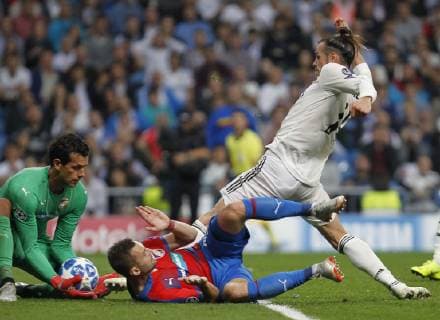 Soccer match between Real Madrid and Viktoria Plzen, of the Champions League 2018 2019, held at the Santiago Bernabeu stadium, in Madrid. (Photo: Jose Cuesta 261 Cordon Press). Gareth Bale