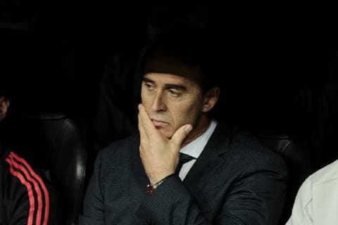 Real Madrid s coach Julen Lopetegui during UEFA Champions League match between Real Madrid and FC Viktoria Plzen at Santiago Bernabeu Stadium in Madrid, Spain. October 23, 2018.  (20181023002)