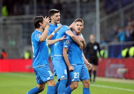 TSG 1899 Hoffenheim - Olympique Lyon Deutschland, Sinsheim, 23.10.2018, Fussball, UEFA Champions League, Saison 2018 2019, 3. Spieltag, TSG 1899 Hoffenheim - Olympique Lyon: Andrej Kramaric (TSG 1899 Hoffenheim); Jubel Tor 2:1 Kramaric.