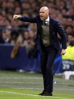 Ajax coach Erik ten Hag during the UEFA Champions League group E match between Ajax Amsterdam and SL Benfica at the Johan Cruijff Arena on October 23, 2018 in Amsterdam, The Netherlands UEFA Champions League 2018 2019 xVIxVIxImagesx xMauricexvanxSteenxIVx 12541357
