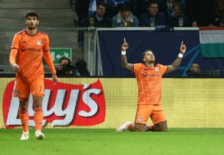 7Memphis Depay (Olympique Lyon) bejubelt den Treffer zum 2:3, TSG 1899 Hoffenheim vs Olympique Lyon, Fussball, Champions League, 23.10.2018 UEFA regulations prohibit any use of photographs as image sequences and or quasi-video. TSG 1899 Hoffenheim vs Olympique Lyon, Fussball, Champions League, 23.10.2018 Hoffenheim Copyright: xEIBNER AlexanderxNeisx EP_ANS