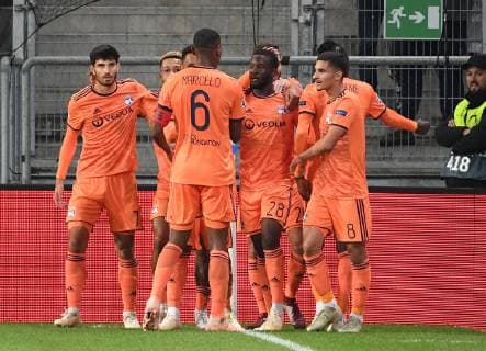 23.10.2018, xmeix, Fussball UEFA Champions League, TSG 1899 Hoffenheim - Olympique Lyon, emspor, v.l. Jubel zum 2:2 ungleich durch Olympique Lyons Tanguy Ndombele DFL DFB REGULATIONS PROHIBIT ANY USE OF PHOTOGRAPHS as IMAGE SEQUENCES and or QUASI-VIDEO Sinsheim