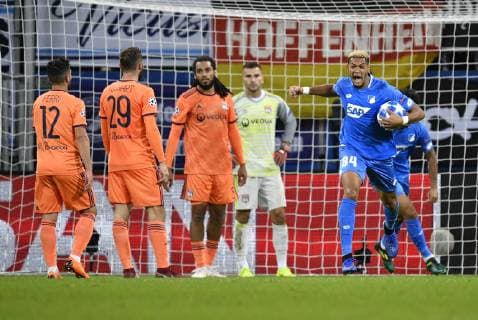 TOR zum 3:3 Joelinton TSG 1899 Hoffenheim Torjubel TSG 1899 Hoffenheim vs Olympique Lyon Champions League CL Gruppenphase 23.10.2018 DFL REGULATIONS PROHIBIT ANY USE OF PHOTOGRAPHS AS IMAGE SEQUENCES AND OR QUASI-VIDEO TSG 1899 Hoffenheim vs Olympique Lyon