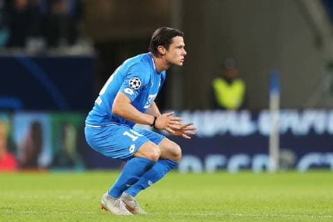 23.10.2018, xtvx, Fussball UEFA Champions League, TSG 1899 Hoffenheim - Olympique Lyon emspor, v.l. Nico Schulz (TSG 1899 Hoffenheim) nach dem Spiel, after the match enttaeuscht, enttaeuscht schauend, dissapointed (DFL DFB REGULATIONS PROHIBIT ANY USE OF PHOTOGRAPHS as IMAGE SEQUENCES and or QUASI-VIDEO) Sinsheim