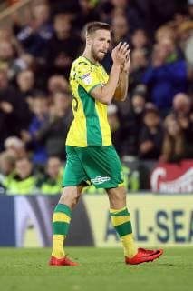 Norwich City v Aston Villa Sky Bet Championship Marco Stiepermann of Norwich applauds the fans as he leaves the match during the Sky Bet Championship match at Carrow Road, Norwich Content Not Available For UK Newspapers Copyright: xPaulxChestertonx FIL-12446-0147