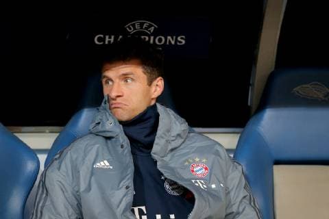 Sport Bilder des Tages Thomas Mueller (FC Bayern Muenchen 25) auf der Bank, AEK Athen vs. FC Bayern Muenchen, Fussball, Champions League Gruppenphase, 23.10.2018 AEK Athen vs. FC Bayern Muenchen, Fussball, Champions League Gruppenphase, 23.10.2018 Athen Copyright: xEIBNER HarryxLangerx EP_HLR