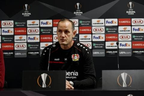 28.10.2018 Zuerich, Stadion Letzigrund Medienkonferenz vor dem Spiel FC Zuerich - Bayer Leverkusen. UEFA Europa League .Im Bild :Heiko Herrlich Trainer (Bayer Leverkusen)