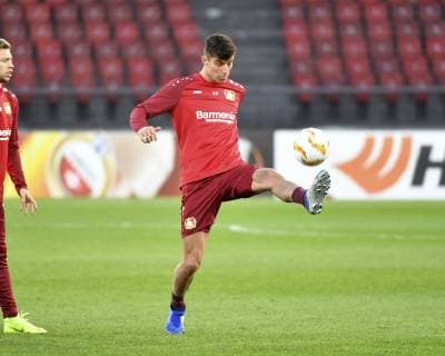 28.10.2018 Zuerich, Stadion Letzigrund Medienkonferenz vor dem Spiel FC Zuerich - Bayer Leverkusen. UEFA Europa League .Im Bild :Heiko Kai Havertz (Bayer Leverkusen)
