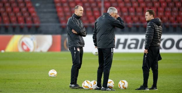 24.10.2018 Stadion Letzigrund Zürich , SCHWEIZ , Saison 2018 2019 Herren Fussball UEFA Europa League Abschlusstraining Bayer Leverkusen ,Trainer Heiko Herrlich (Leverkusen)