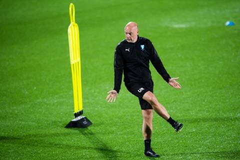181024 Head coach Uwe Rösler of Malmö FF during a training session ahead of the Europa league match between Sarpsborg 08 and Malmö FF on October 24, 2018 in Sarpsborg. Photo: Petter Arvidson BILDBYRN kod PA 92136 Copyright: PETTERxARVIDSON BB181024PA056