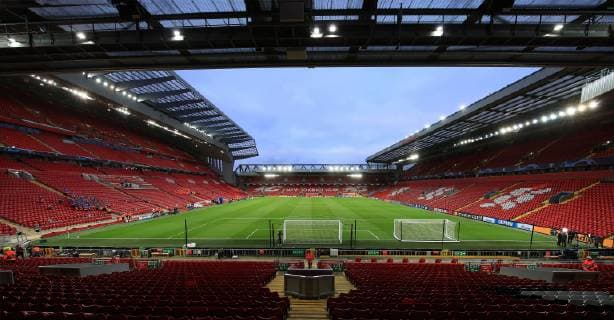 24th October 2018, Anfield, Liverpool, England; UEFA Champions League football, Liverpool versus Red Star Belgrade; a view of the pitch from the Kop before the match  ActionPlus12072868 DavidxBlunsden