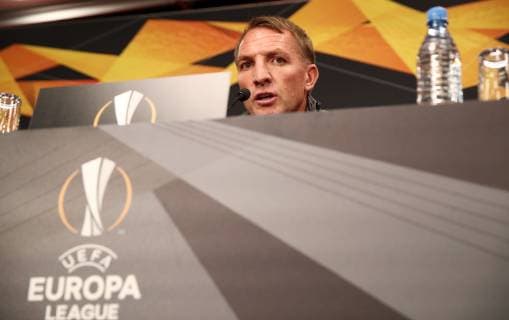 RB Leipzig - PK Euro League Leipzig, 24.10.2018, Red Bull Arena, Fussball, UEFA Europa League , PK am Vortag des Spiels RB Leipzig (GER) vs. Celtic Glasgow (SCO) , Im Bild: Trainer Brendan Rodgers (Celtic Glasgow) ,