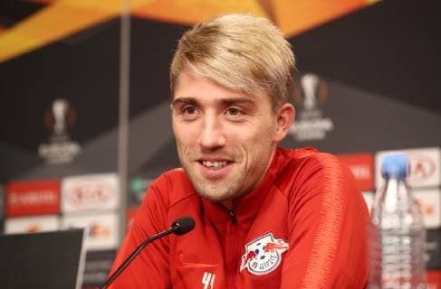 RB Leipzig - PK Euro League Leipzig, 24.10.2018, Red Bull Arena, Fussball, UEFA Europa League , PK am Vortag des Spiels RB Leipzig (GER) vs. Celtic Glasgow (SCO) , Im Bild: Kevin Kampl ( RB Leipzig Player) ,