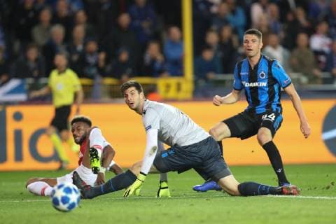 Monaco s Moussa Sylla scores a goal during the soccer match between Club Brugge and French club AS Monaco, Wednesday 24 October 2018 in Brugge, on day three the UEFA Champions League, in group A. BRUNOxFAHY  x05454269x