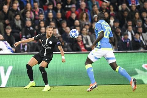 07 KYLIAN MBAPPE (PSG) FOOTBALL : Paris SG vs Naples - Ligue des Champions - 24 10 2018 AnthonyBIBARD FEP Panoramic 